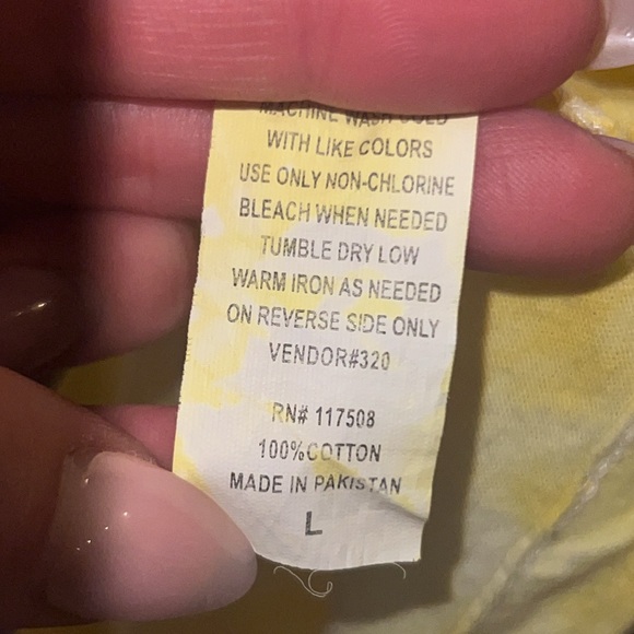 Nassau Bahamas yellow & turquoise blue souvenir shortsleeve women’s tee shirt L - Picture 7 of 7